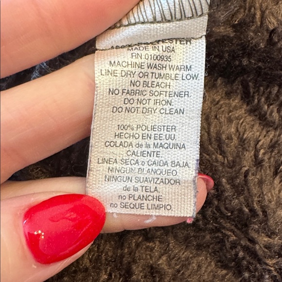 Black Diamond Fuzzy Textured Fleece Jacket, sz M - Picture 9 of 11